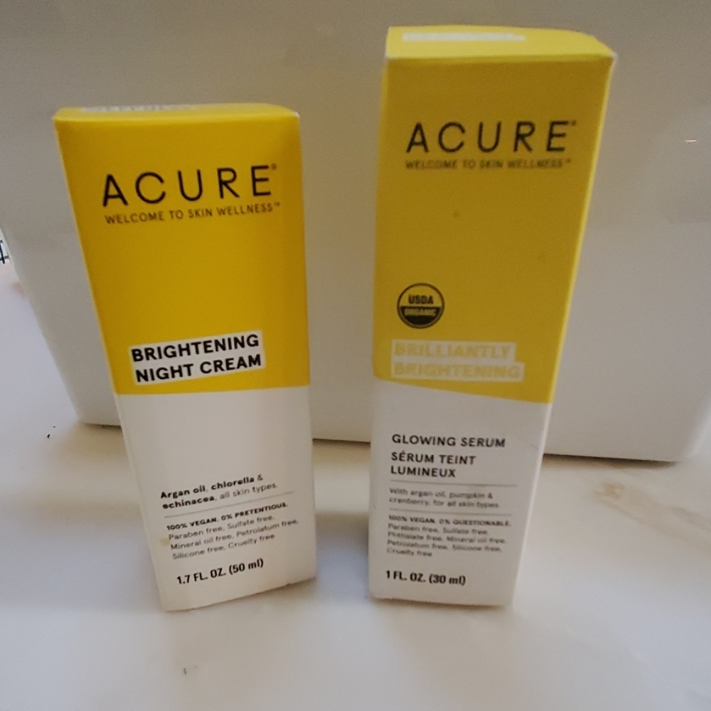 Acure cream and serum